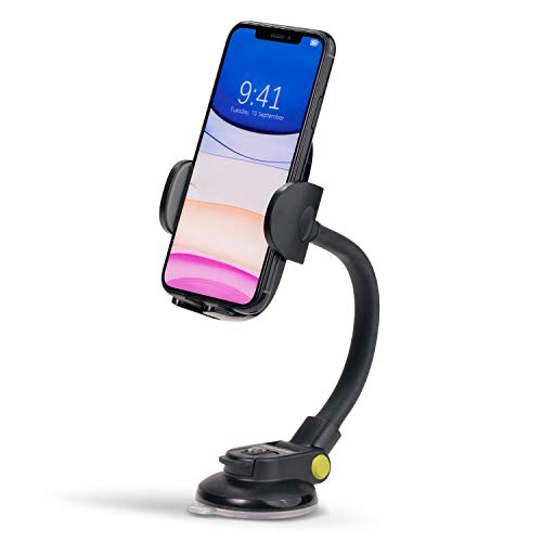 Puregear Cradle Car Phone Mount, Multi-Function Cell Phone Mount, Dashboard Car Phone Holder, Suction Cup Car Phone Holder for Iphone 12/11/Xr/Xs/8/7/6, Galaxy S20/S10/S9/S8 and Most Smartphones