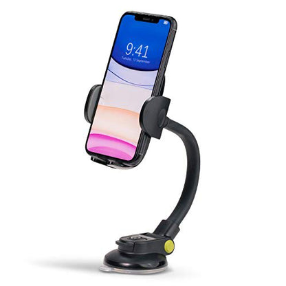 Puregear Cradle Car Phone Mount, Multi-Function Cell Phone Mount, Dashboard Car Phone Holder, Suction Cup Car Phone Holder for Iphone 12/11/Xr/Xs/8/7/6, Galaxy S20/S10/S9/S8 and Most Smartphones