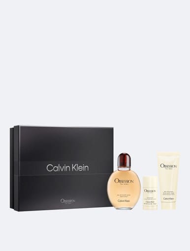 Calvin Klein Obsession 3 Pcs Set For Men: 4.2 Eau De Toilette Spray + 3.3 After Shave Balm + 2.6 Deodorant Stick.