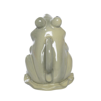 Ceramic Frog Pitcher Green for Spring Serving and Entertaining