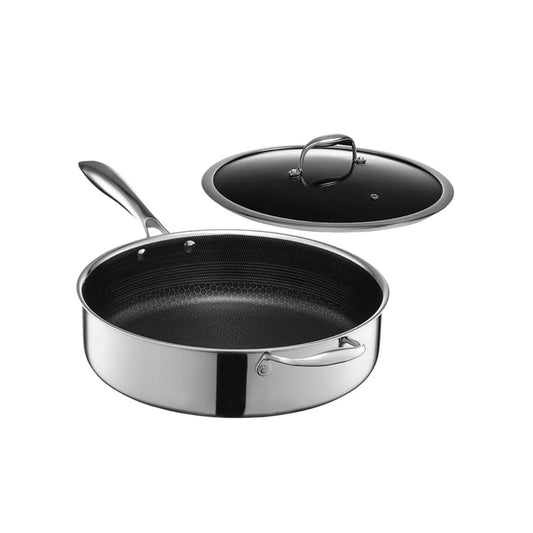 Hexclad  Hybrid Deep Sauté Pan with Lid