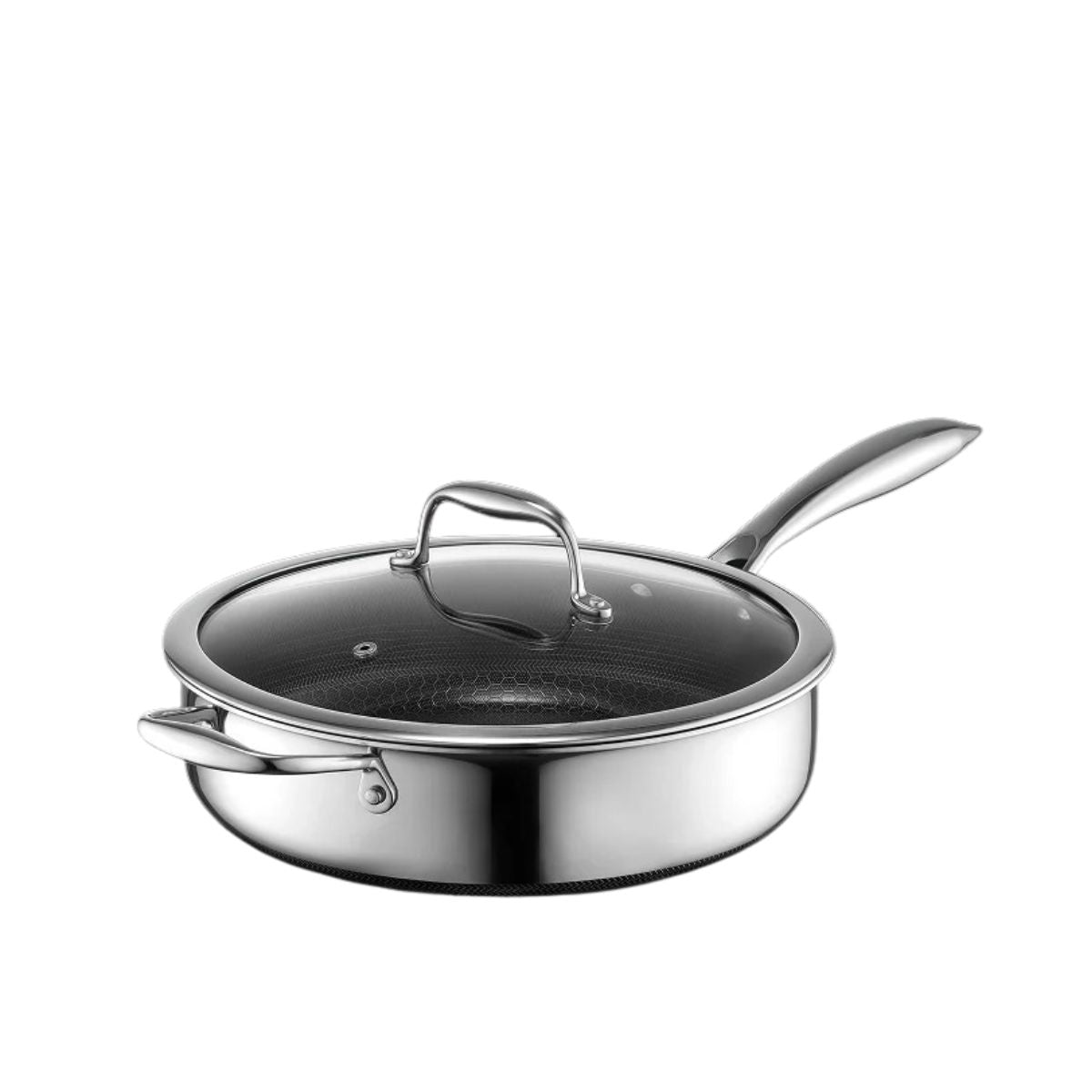 Hexclad  Hybrid Deep Sauté Pan with Lid