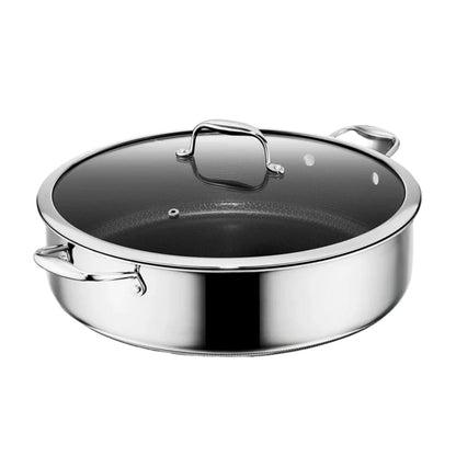 Hexclad  Hybrid Deep Sauté Pan with Lid