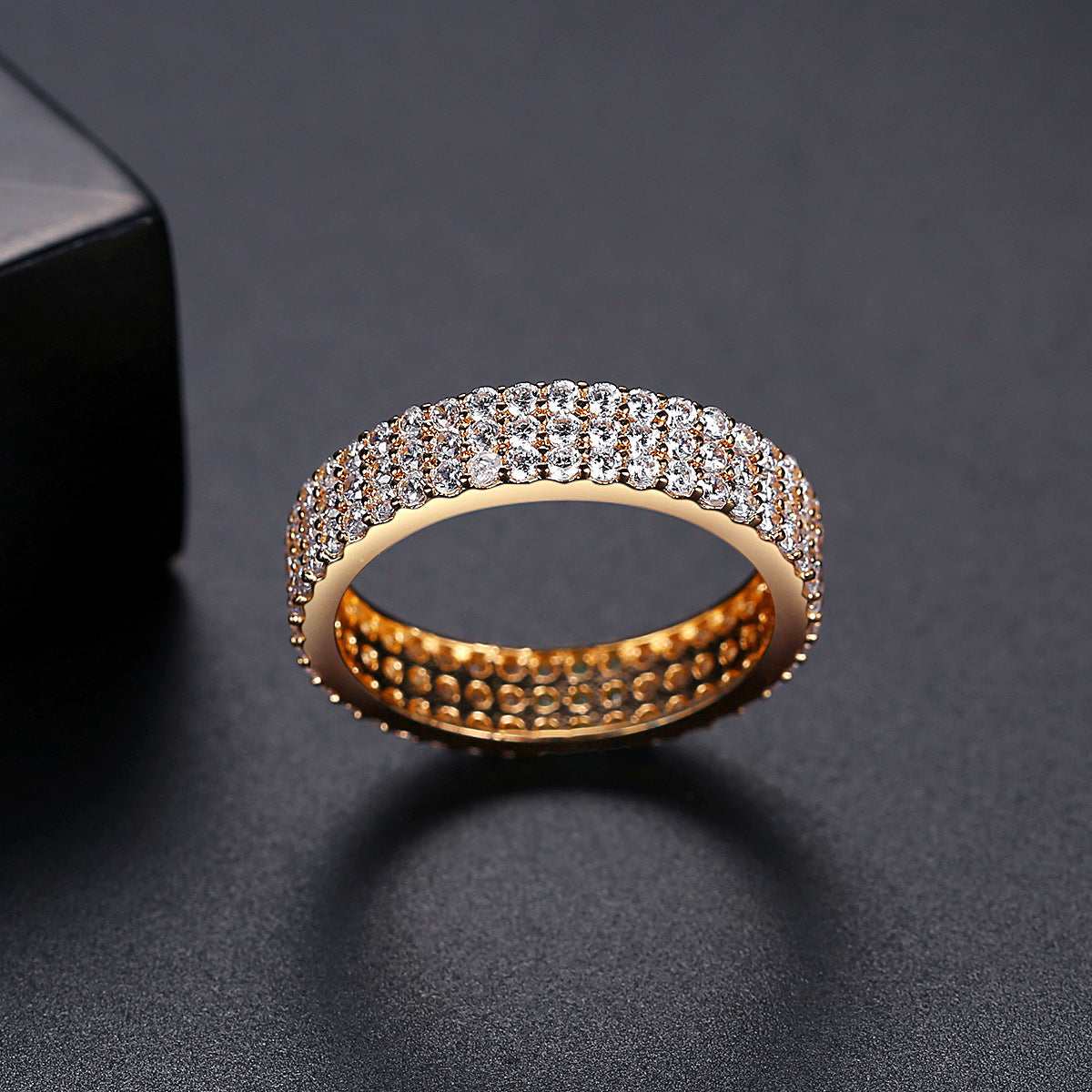 Cubic Zirconia & Goldtone Pavé Band-2