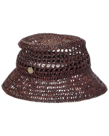 Bruno Magli Crochet Short Brim Bucket Hat