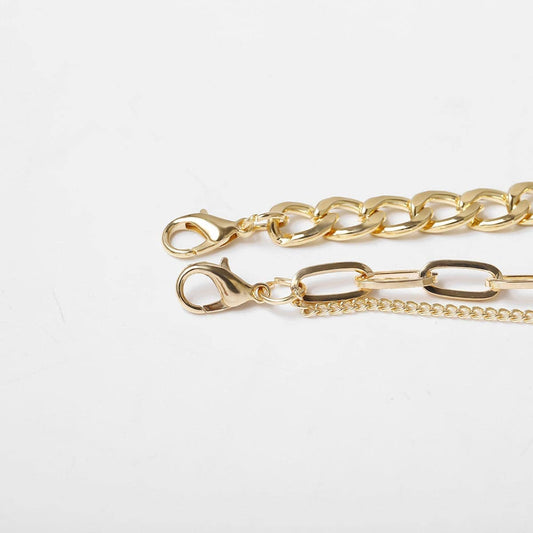 Cubic Zirconia & Goldtone Lock Pendant Necklace Set
