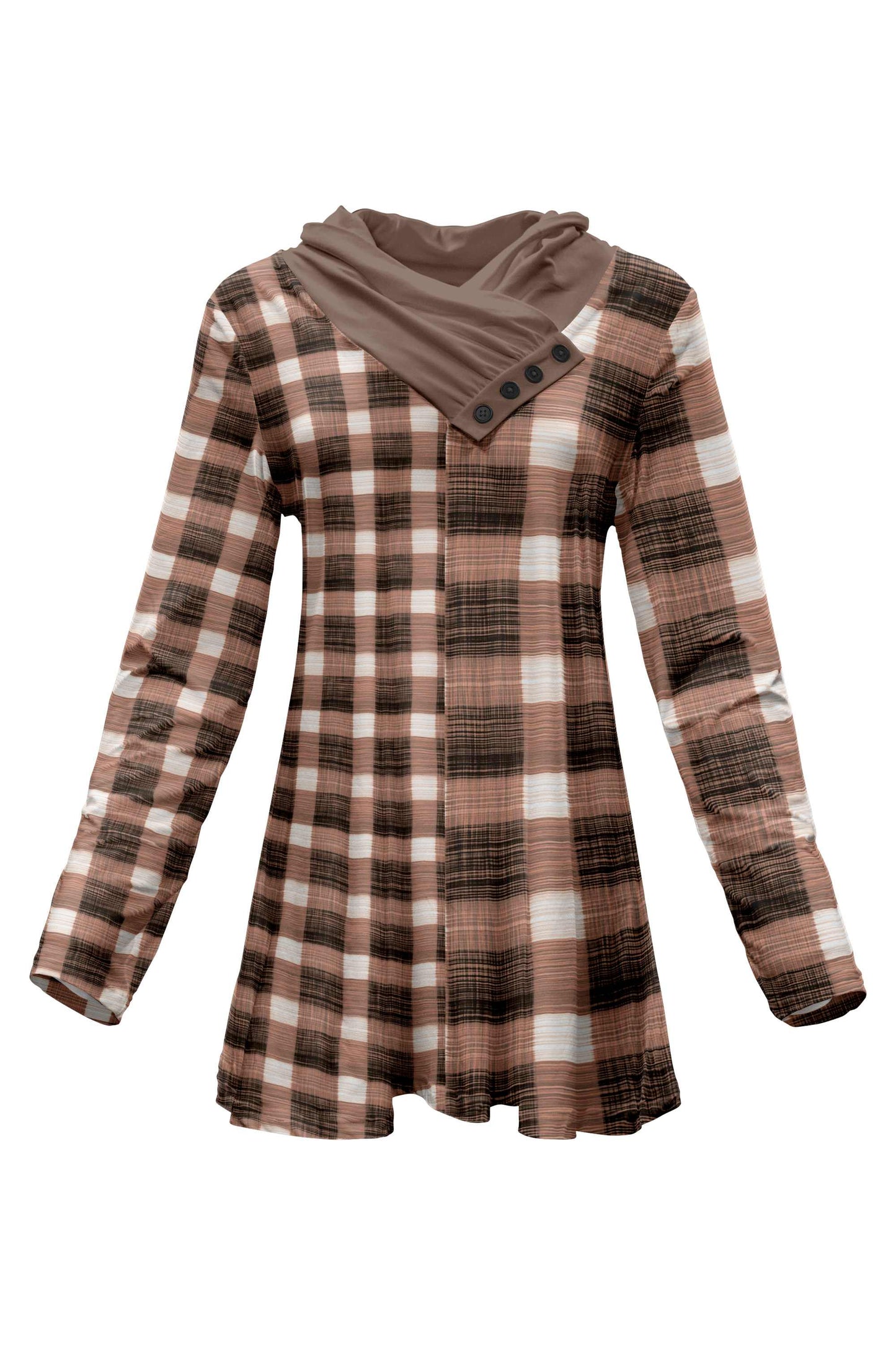 Brown White Plaid-