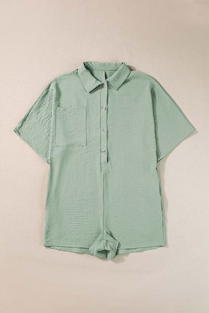 Nyomi Half Button Collared Loose Romper