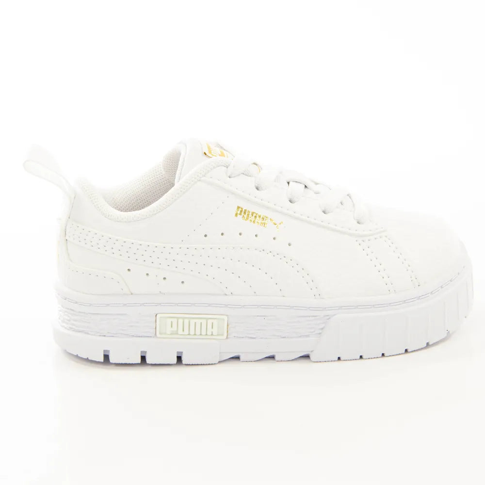 PUMA Mayze Leather AC Toddlers' (TD) Platform Sneakers — White