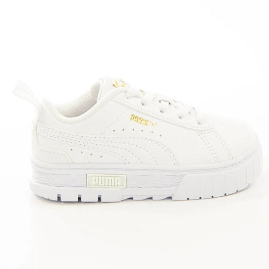 PUMA Mayze Leather AC Toddlers' (TD) Platform Sneakers — White