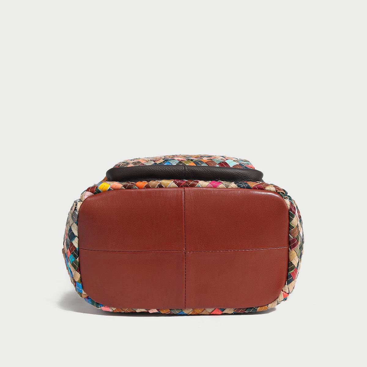 colored leather backpack for school GLENLCWE Cherry Print Mini Backpack,PU Purse Travel Shoulder Daypack Bag : Clothing, Shoes & Jewelry 25cm/9.84 inch Width Multicolor Woven Leather School Backpack
