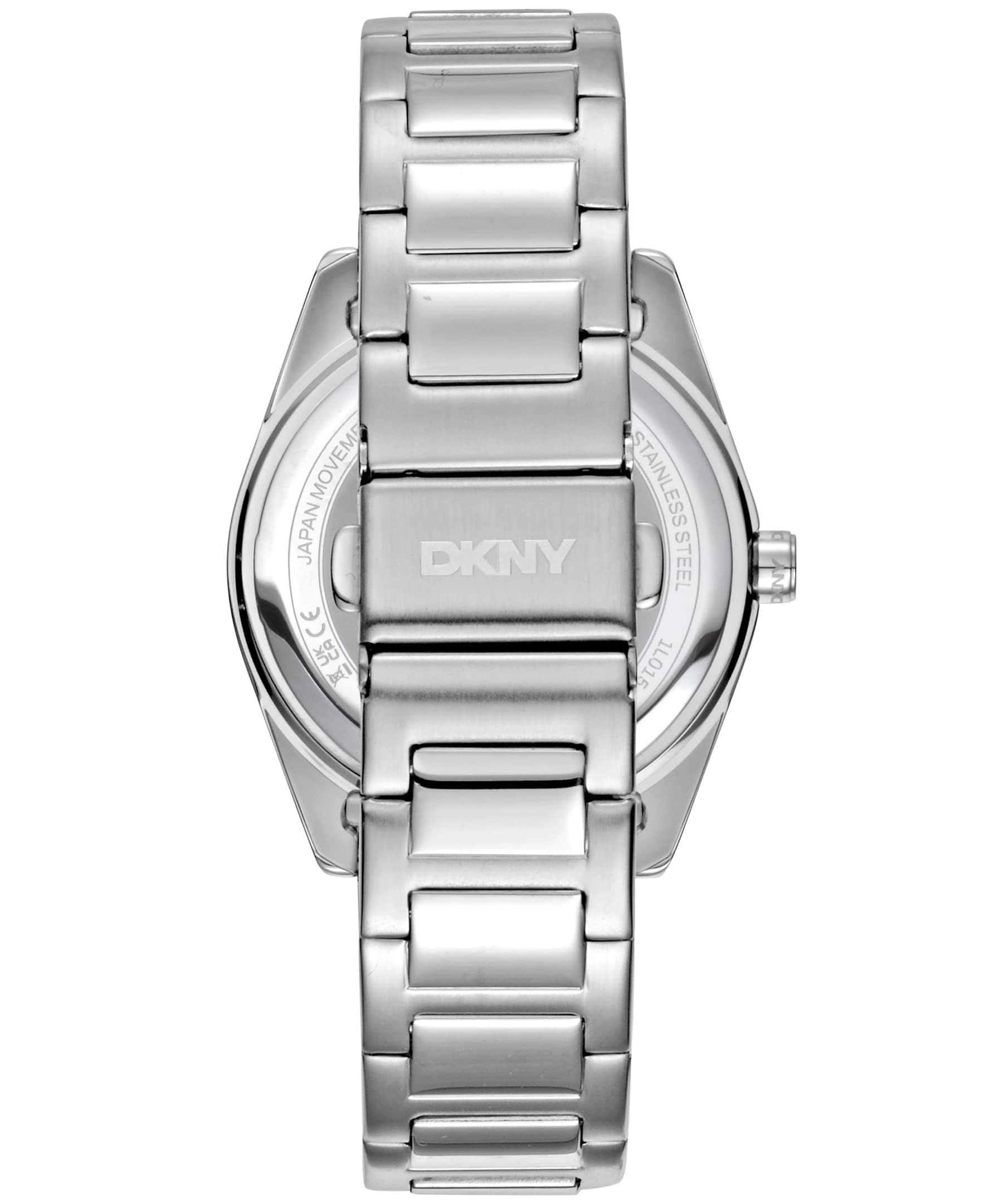 Dkny Women Watch, Silver Color Case, Silver Dial, Stainless Steel Metal Bracelet, Multi-Function, 5 Atm-5