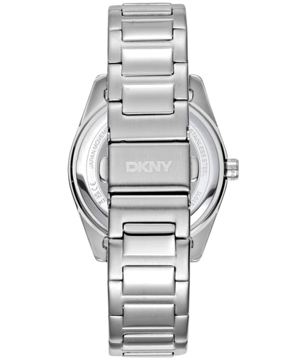Dkny Women Watch, Silver Color Case, Silver Dial, Stainless Steel Metal Bracelet, Multi-Function, 5 Atm-5