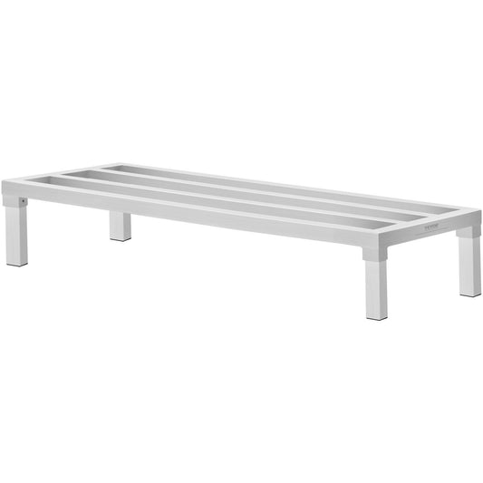 VEVOR Newly Upgraded!Aluminum Dunnage Rack Stationary Dunnage Rack 48' x 20' x 8' Storage Rack - Silver 1