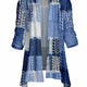 Blue White Patchwork Stripe