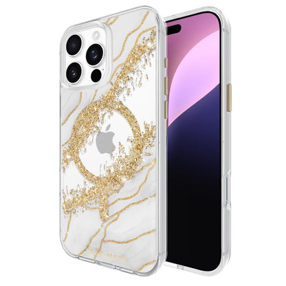 Case-Mate Iphone 16 Pro Max Case [Compatible with Magsafe] - Stylish Marble Phone Case with 12ft Drop Protection - Premium Magnetic Cover for Iphone 16 Pro Max - Karat Granite