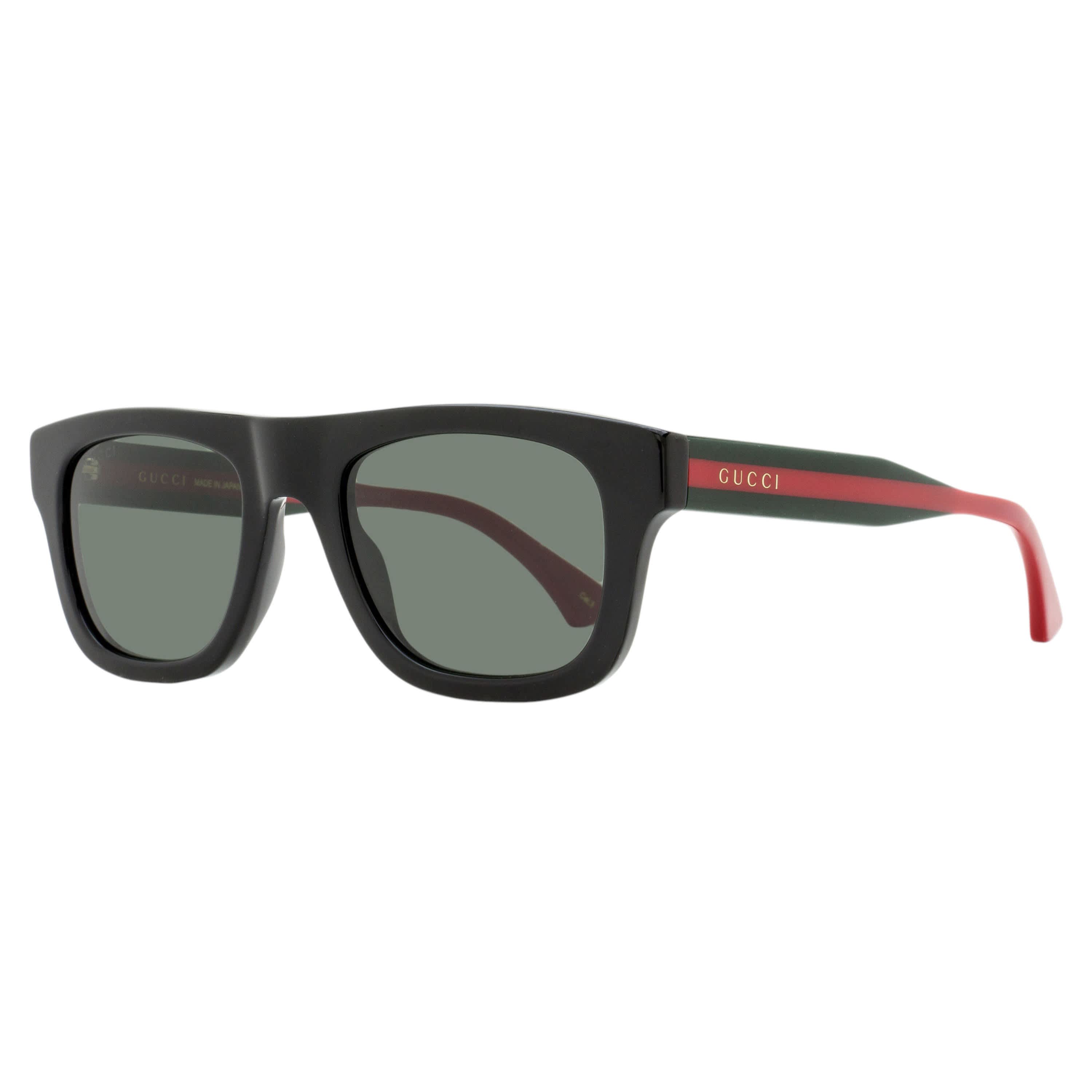 Gucci Soft Rectangular Sunglasses GG1991S 001 Black-Web 52mm – Zulily