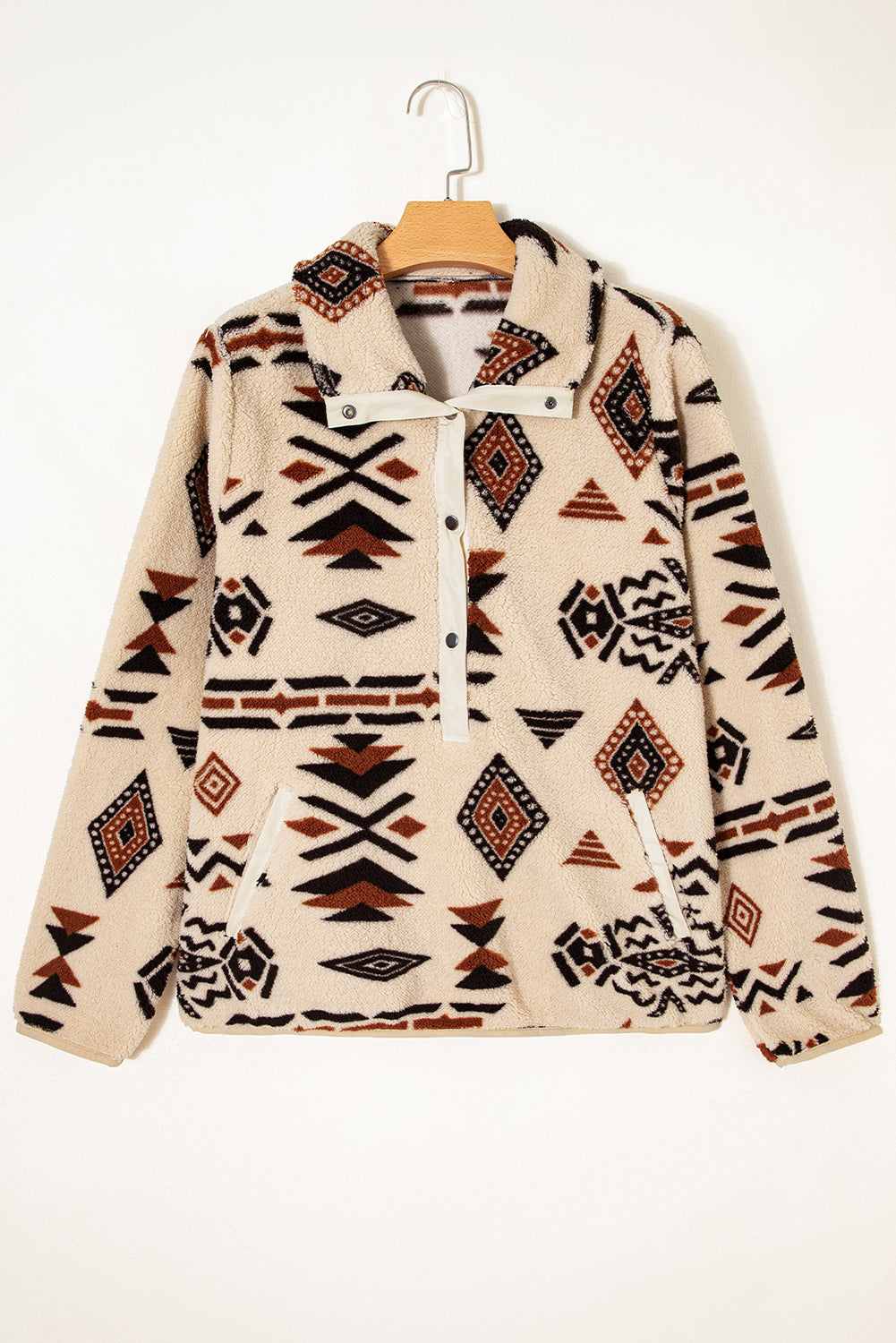 Clara Half Placket Plush Sweatshirt