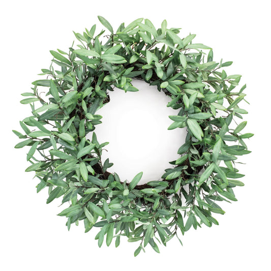 Melrose International Olive Leaf Foliage Wreath 29"D
