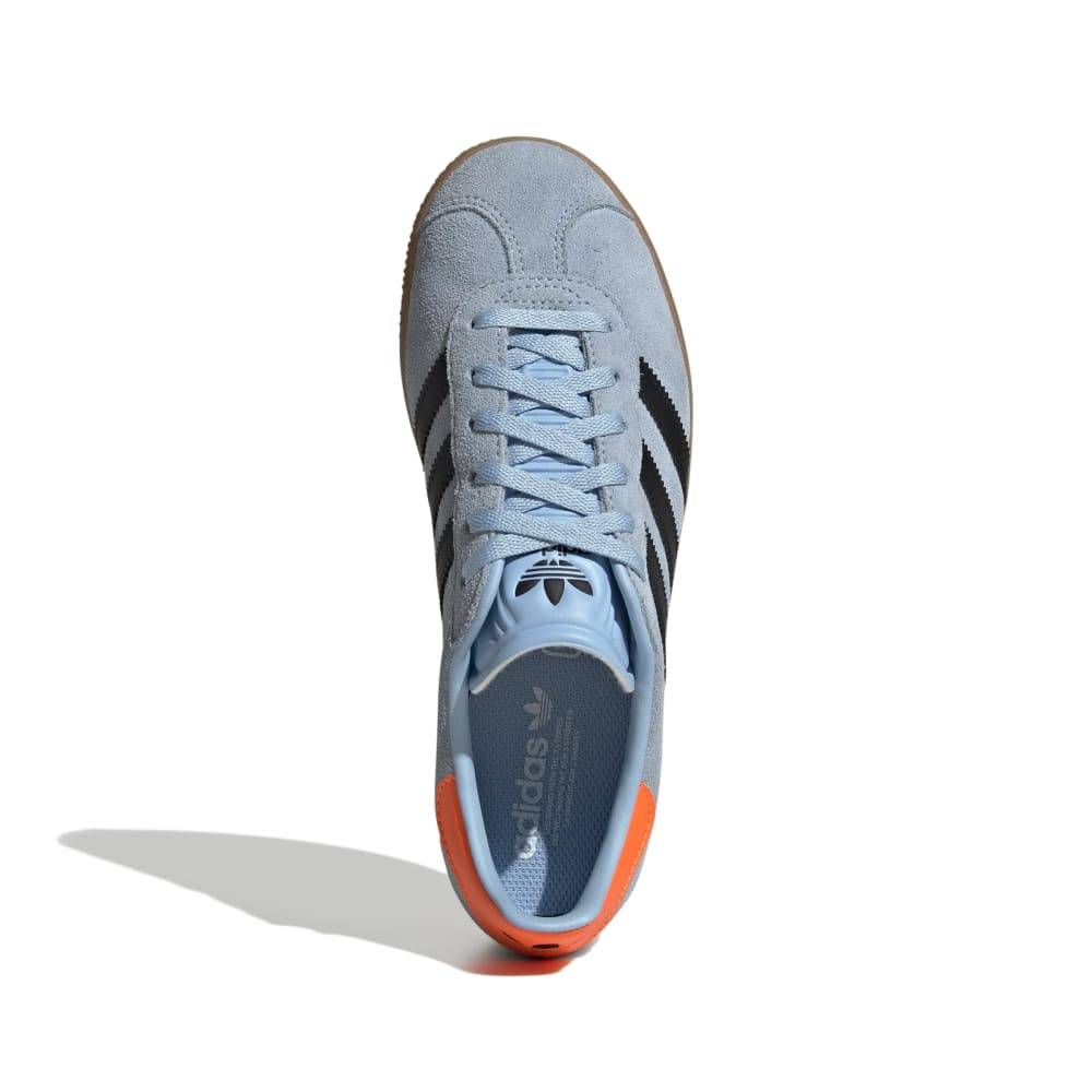 adidas Grade School Gazelle J 'Clear Sky Black Solar Orange' Sneakers