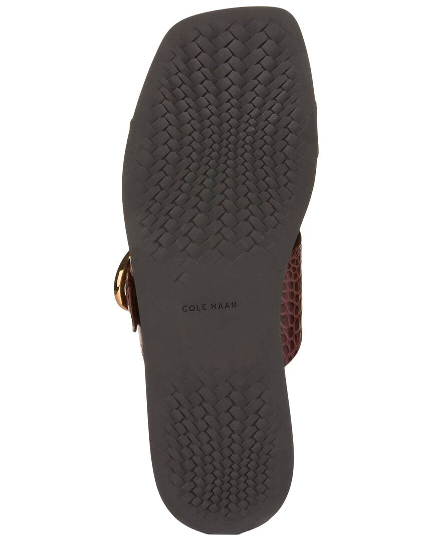 CH MAHOGANY CROC PRINT LEATHER-