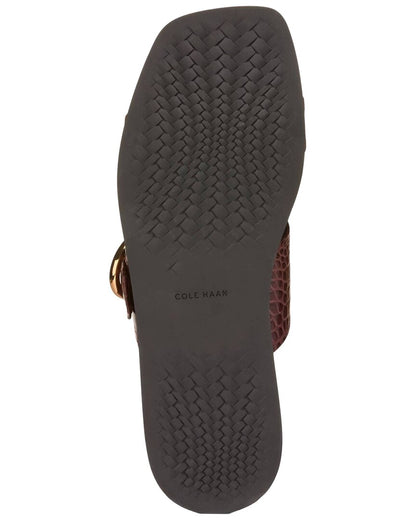 CH MAHOGANY CROC PRINT LEATHER-