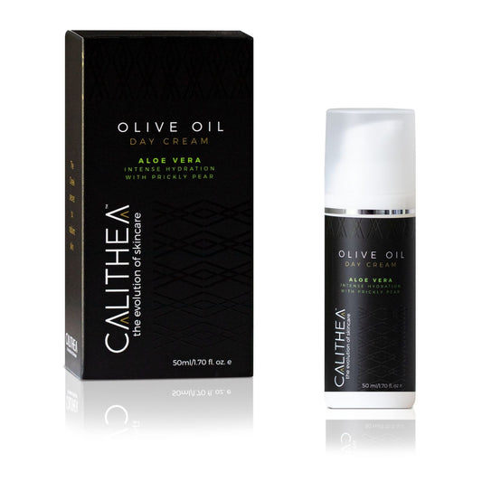 Calithea Skincare Olive Oil & Aloe Vera Day Cream - Intense Hydration with Prickly Pear - 50mL