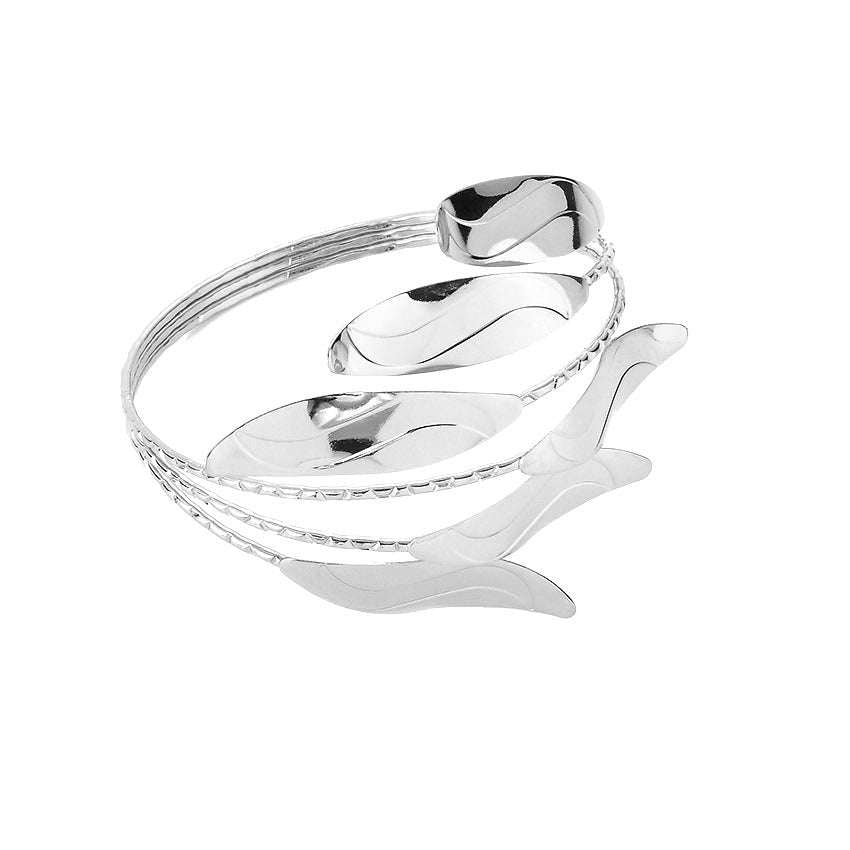 Silvertone Branched Arm Cuff