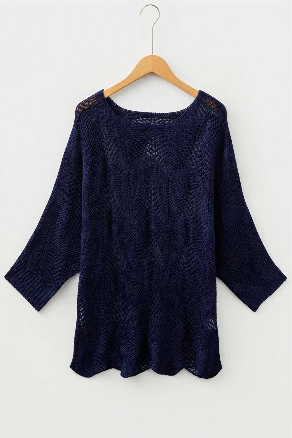 Ava 8 Sleeve Casual Sweater - Navy Blue / M - 8/10