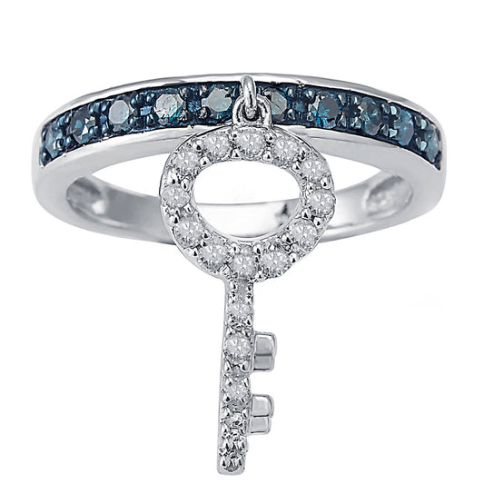 white, blue-
