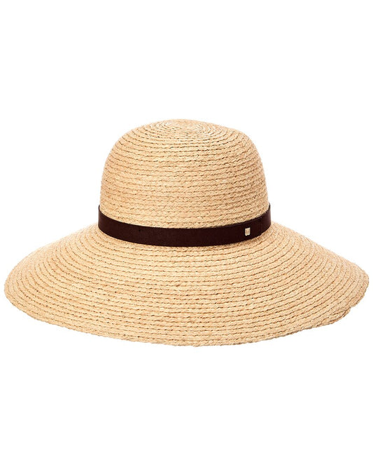 Bruno Magli Wide Brim Round Crown Straw Sun Hat