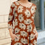 Orange and Tan Floral
