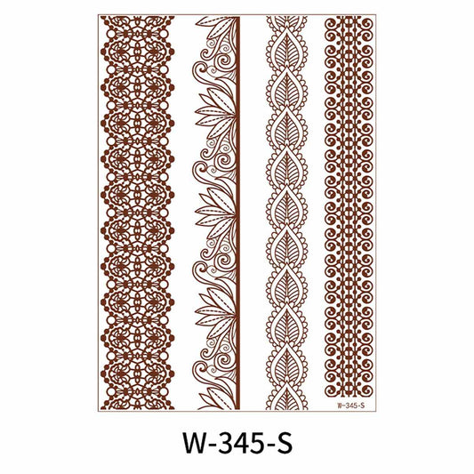 Red Botanical Temporary Tattoo Sheet-Set of 5