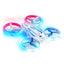 White drone, white remote control, and blue propellers