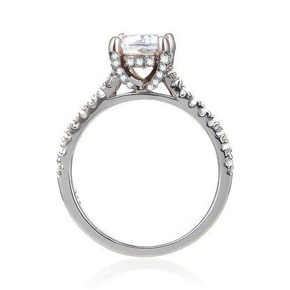 White Topaz Pave Promise Ring