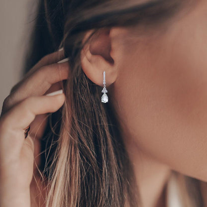 Green Amethyst Drop Earrings