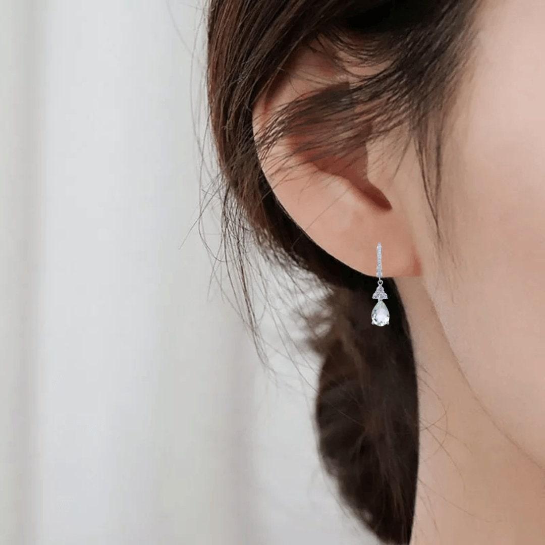 Green Amethyst Drop Earrings