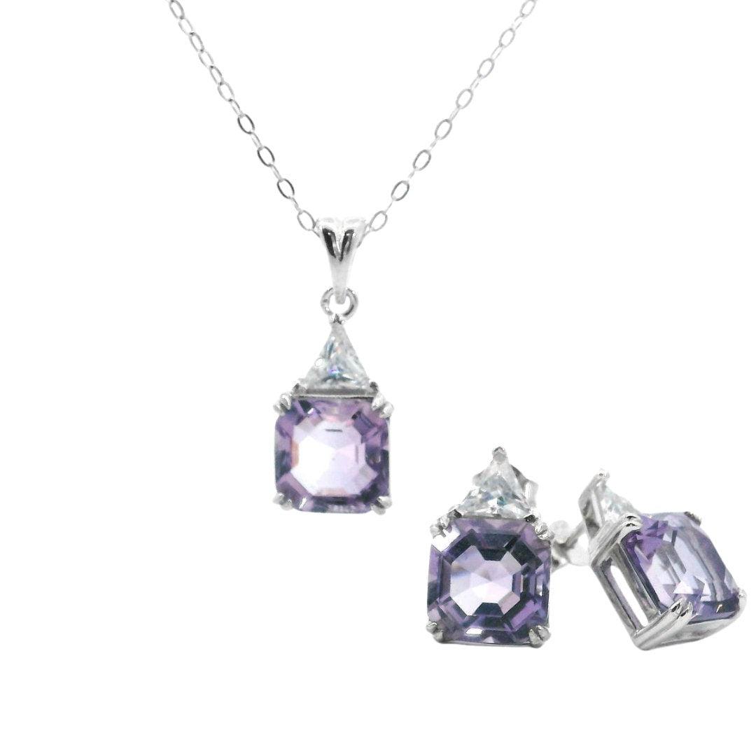 Natural Amethyst Jewelry Set