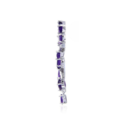 Natural Amethyst Leaf Jewelry Set
