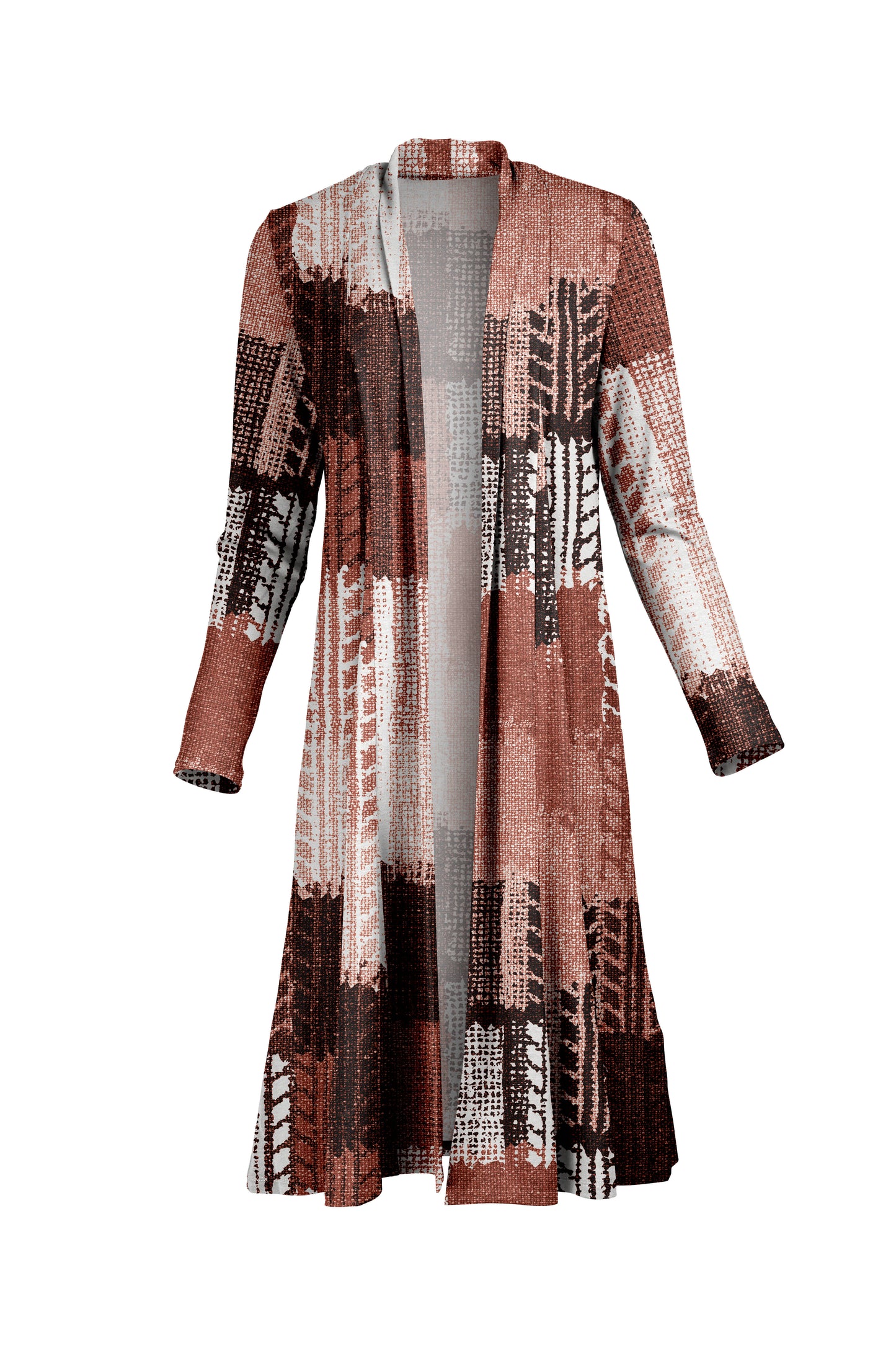 Rust Cream Patchwork Stripe-