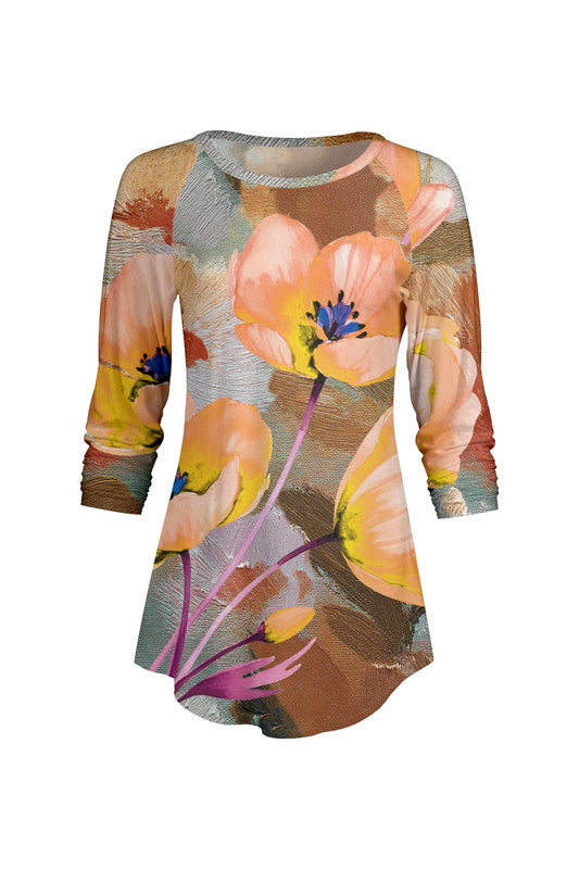 Orange & Brown Daisy Floral-