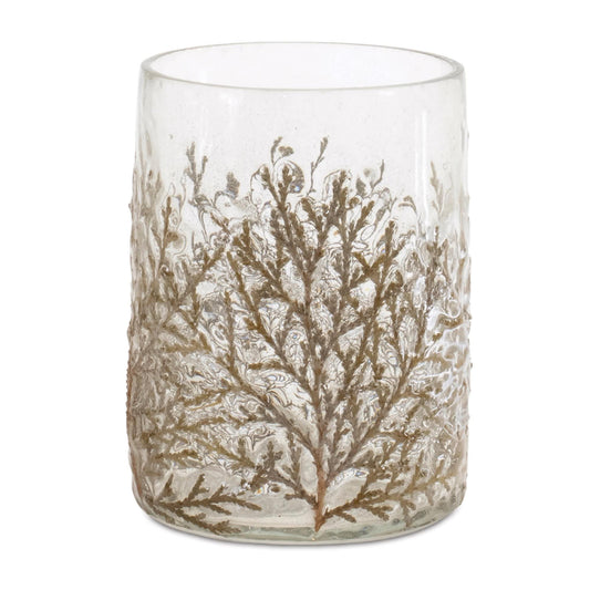 Melrose International Dried Cedar Glass Candle Holder (Set of 3)