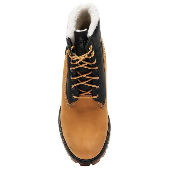 TIMBERLAND Premium Shearling Wheat Nubuck Black Juniors GS TB0A2MZY231 Boot