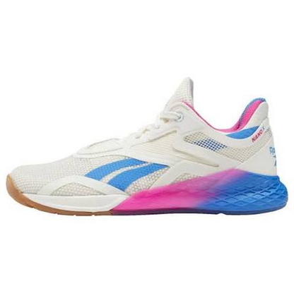 REEBOK Women's Nano X Training Shoes in White/Proud Pink/Horizon