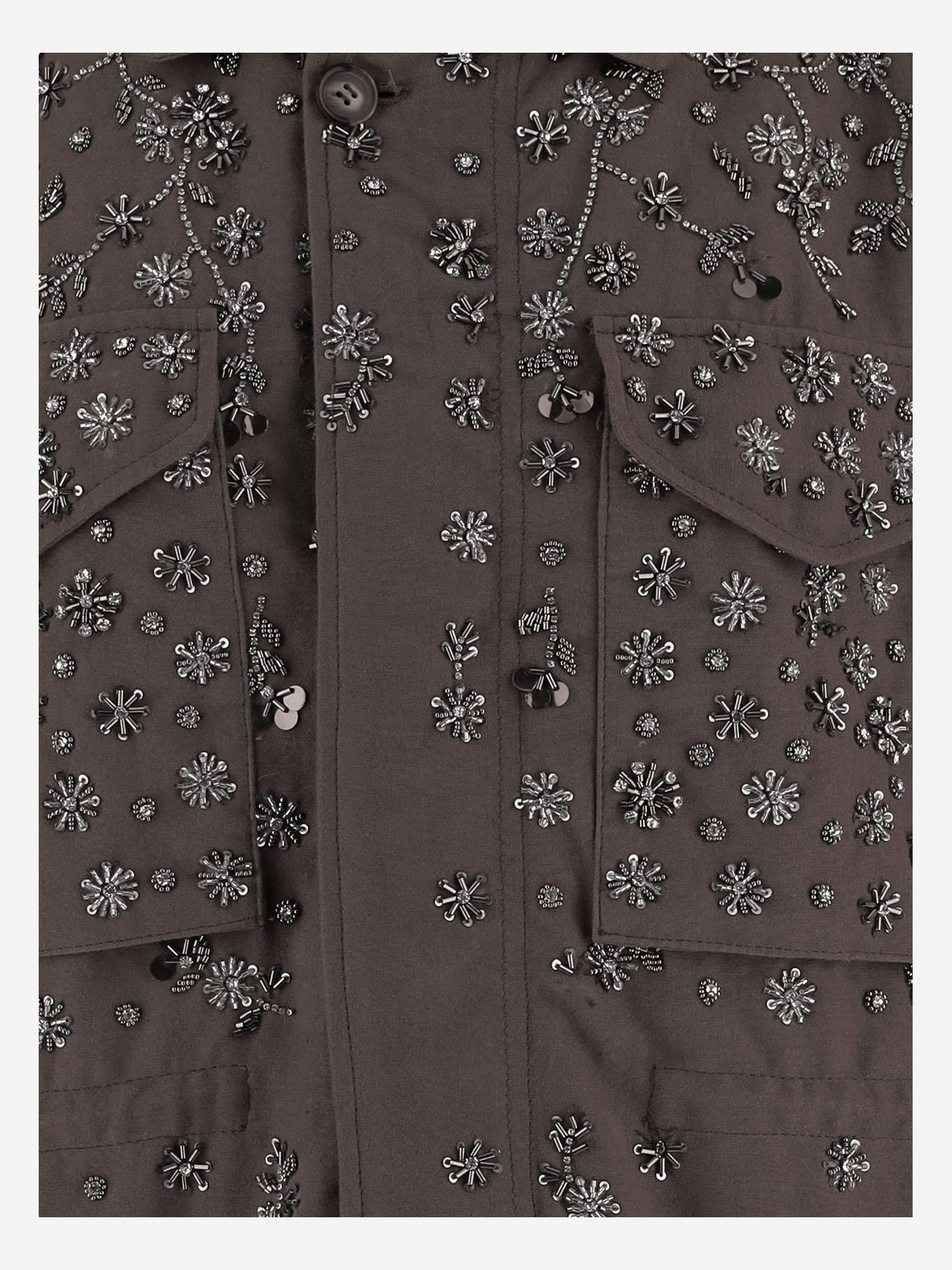 Embroidered Cotton Jacket With Appliqués
