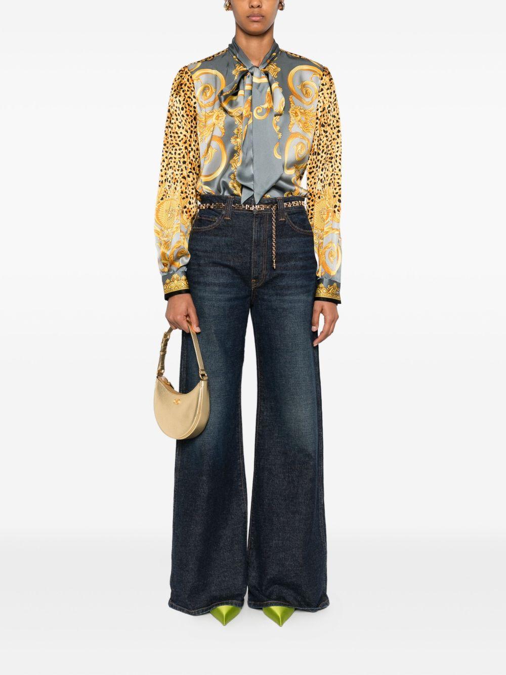Shirt With Lavaliere Collar