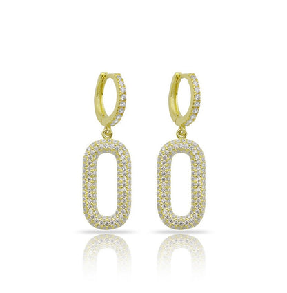 NOOR Oval Huggie Earrings