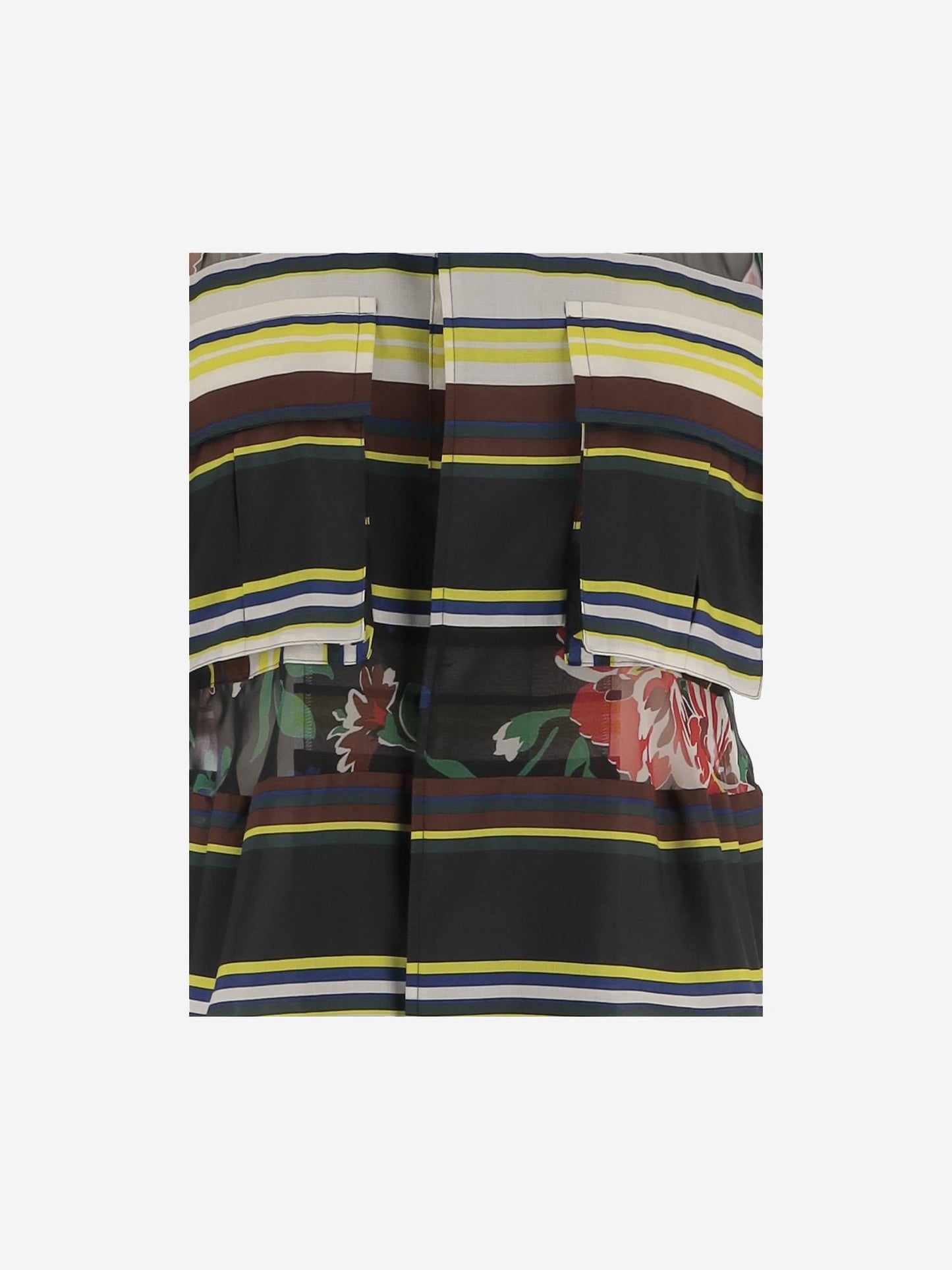 Shirt Striped Nylon With Sheer Details