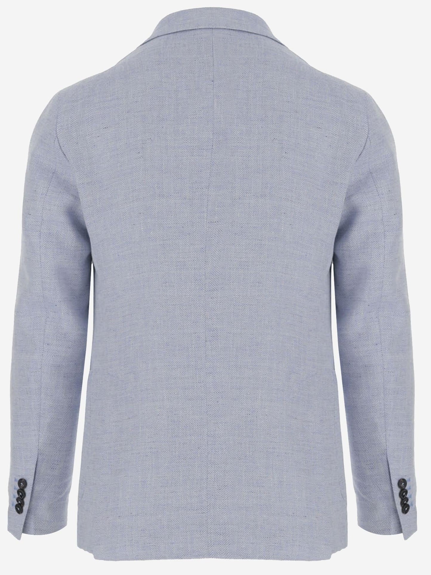 Linen Blend Single-Breasted Jacket