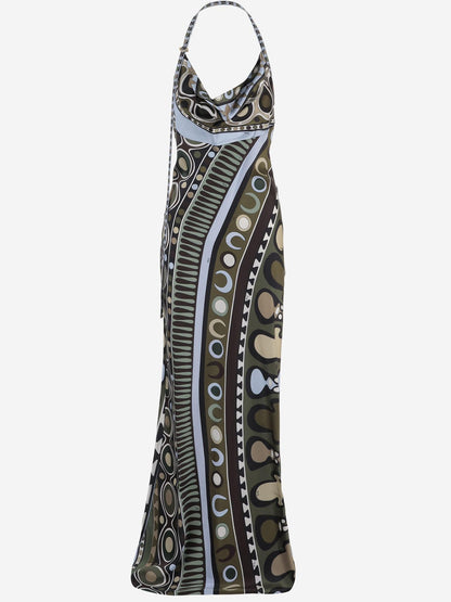 Dress Silk and Viscose All-Over Print